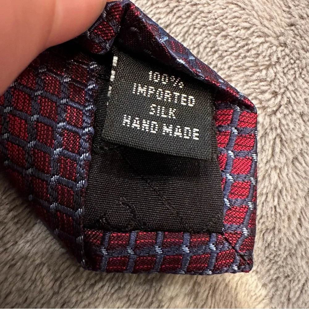Kenneth Cole 100% Silk Striped Geometric Tie